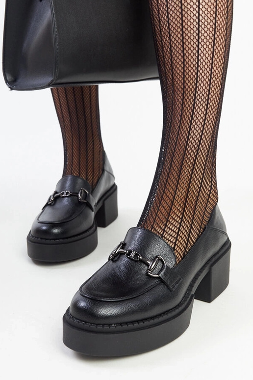 Čierne topánky z ekokože na vysokom...