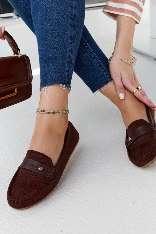 Látkové mokasíny Fombio hnedé