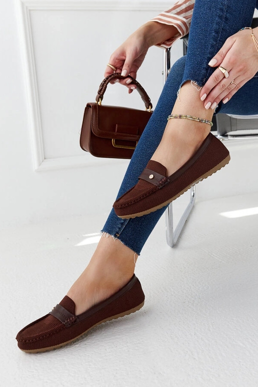 Látkové mokasíny Fombio hnedé