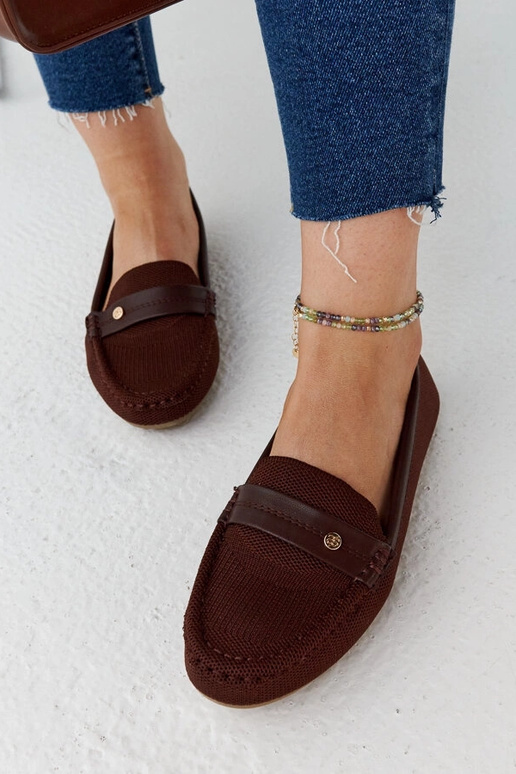 Látkové mokasíny Fombio hnedé