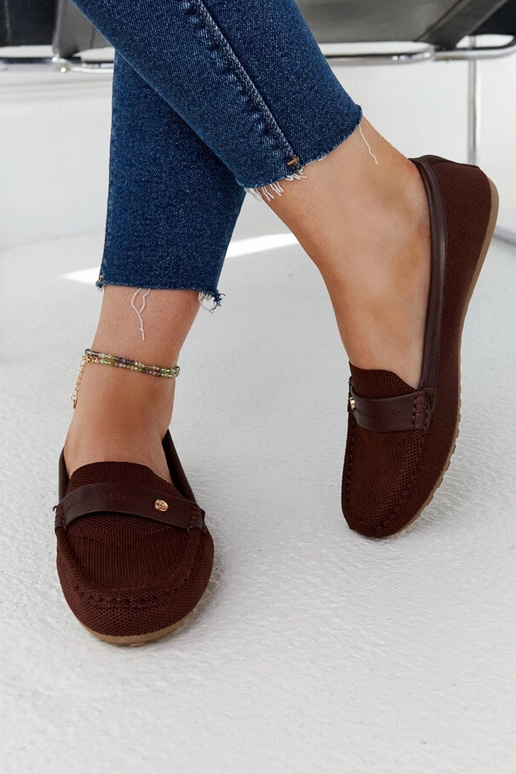 Látkové mokasíny Fombio hnedé