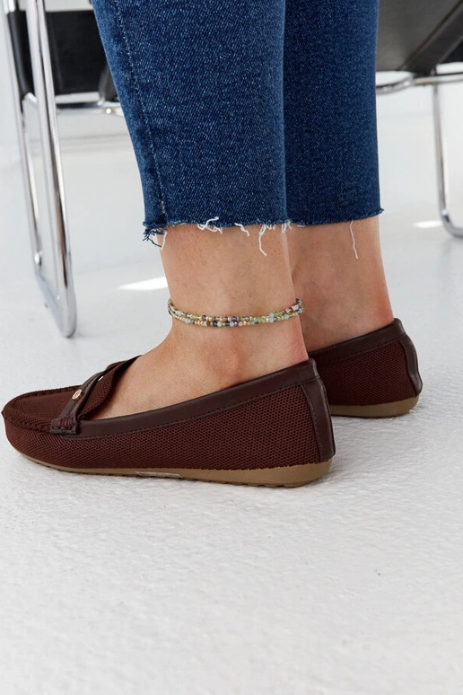 Látkové mokasíny Fombio hnedé