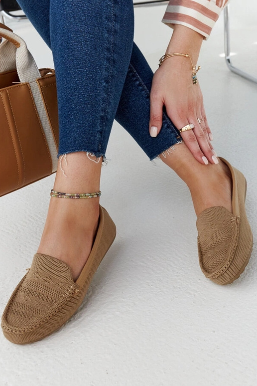 Béžové látkové mokasíny Fiammetta