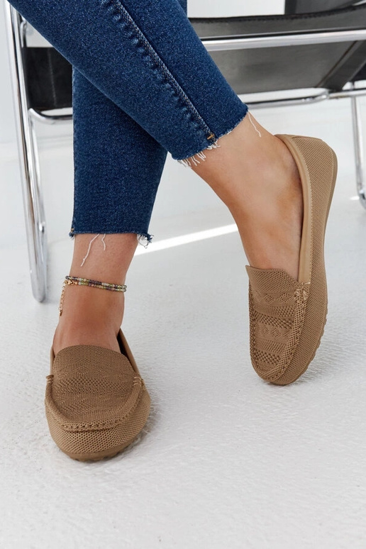 Béžové látkové mokasíny Fiammetta