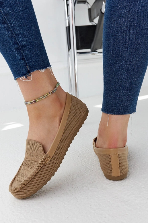 Béžové látkové mokasíny Fiammetta