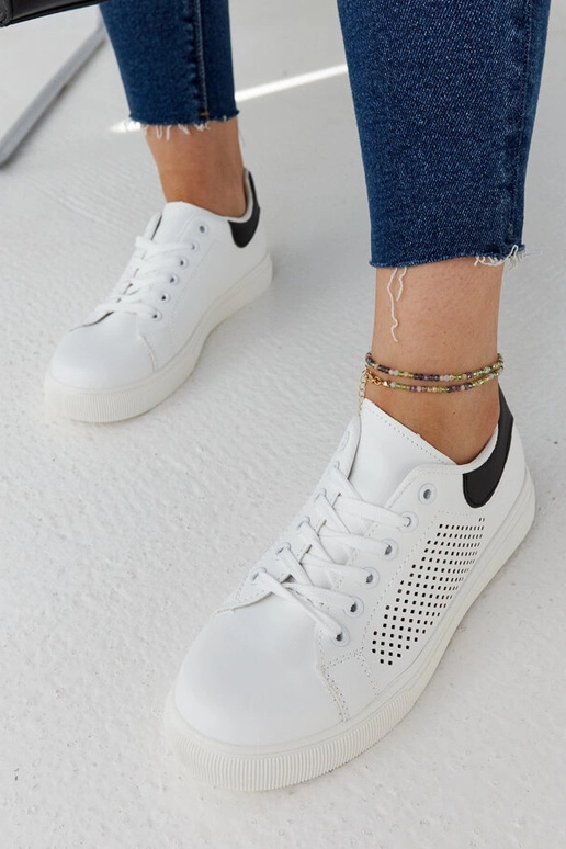 Biele prelamované tenisky Semhar