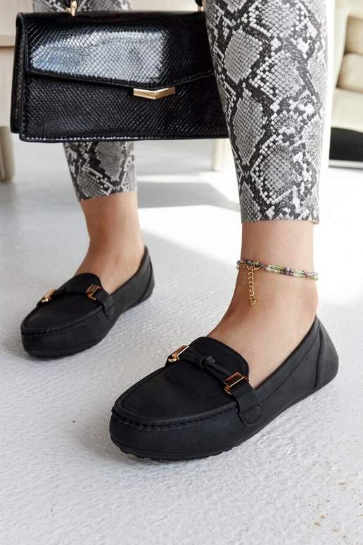 Čierne mokasíny Scafati s matným...