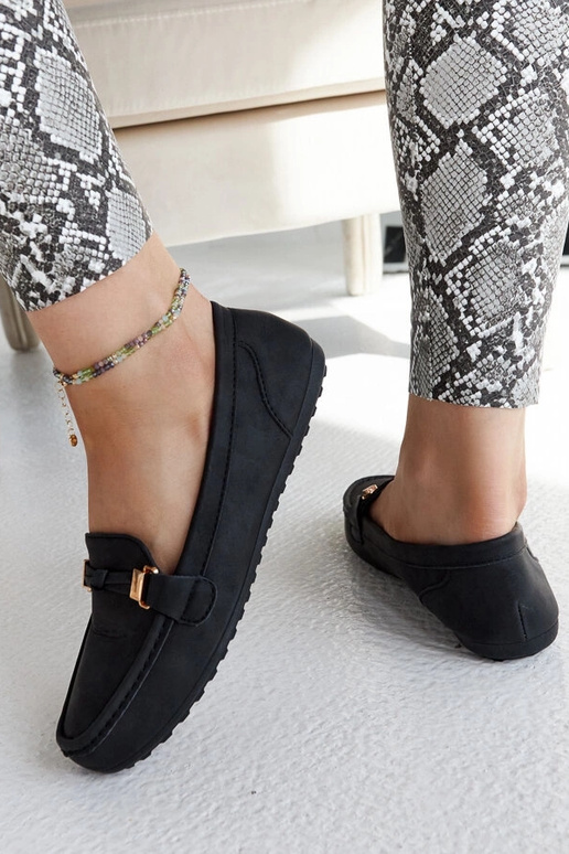 Čierne mokasíny Scafati s matným...