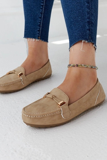 Béžové mokasíny Scafati s...