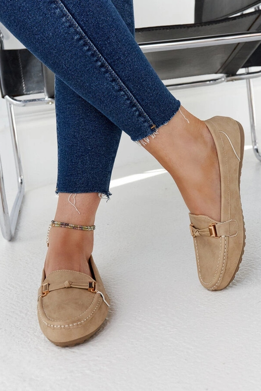 Béžové mokasíny Scafati s matným...