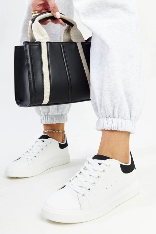 Čiernobiele tenisky na platforme Ariam