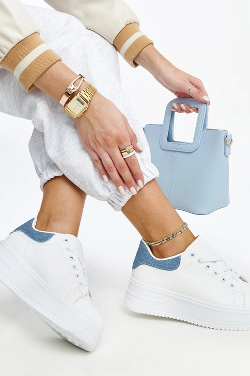 Biele tenisky na platforme Ottavia