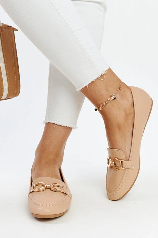 Béžové mokasíny s prackou Najla