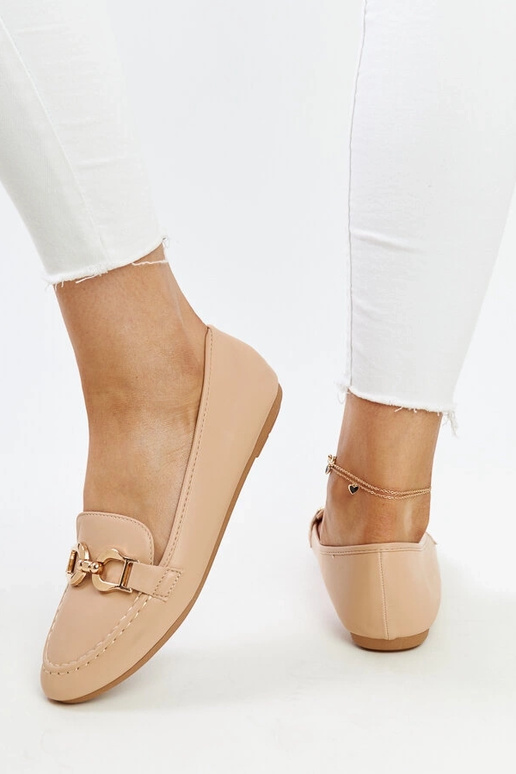 Béžové mokasíny s prackou Najla