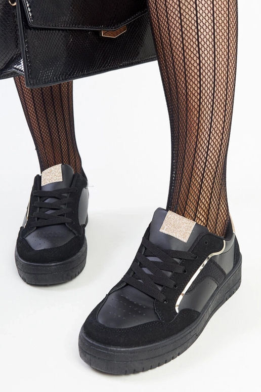 Čierne tenisky na platforme Walda