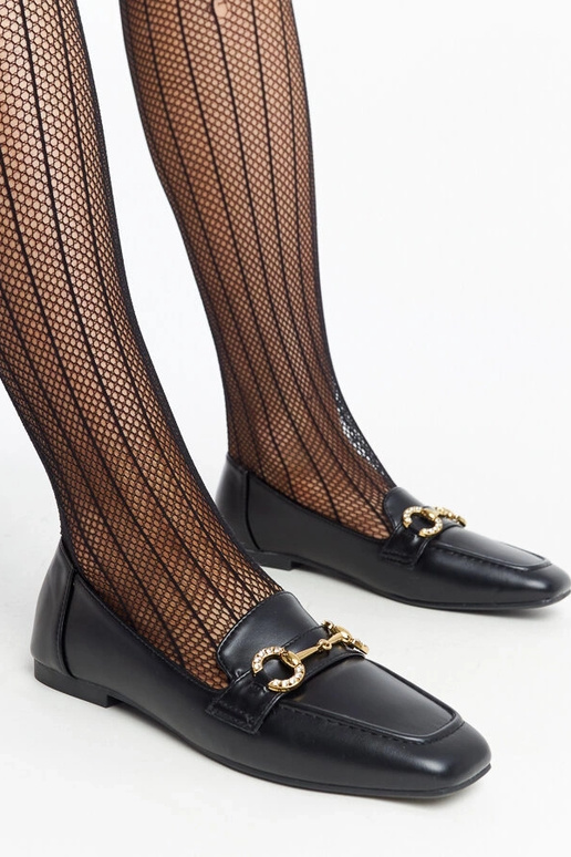 Čierne mokasíny s prackou Areebah