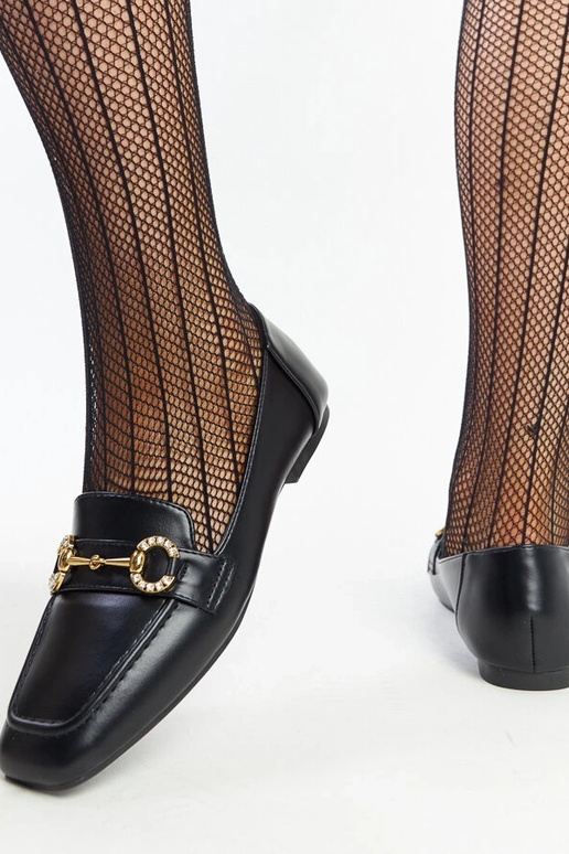 Čierne mokasíny s prackou Areebah