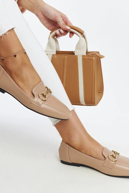 Béžové mokasíny s prackou Areebah