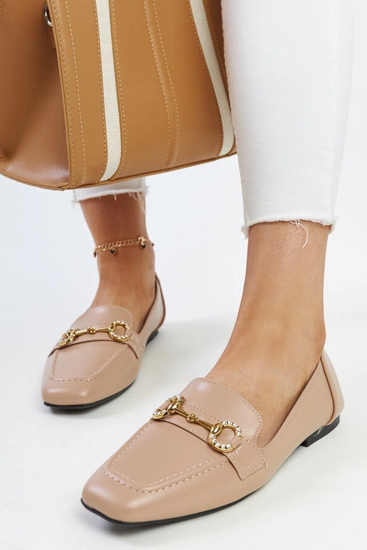 Béžové mokasíny s prackou Areebah