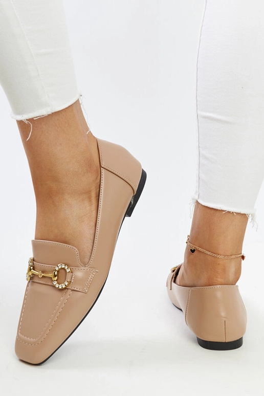 Béžové mokasíny s prackou Areebah