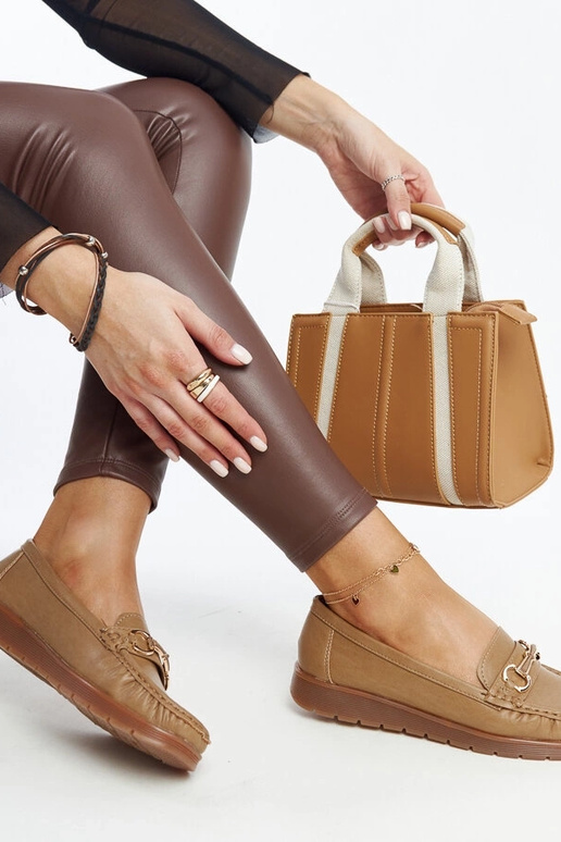 Mokasíny s prackou Anisah Dark Beige