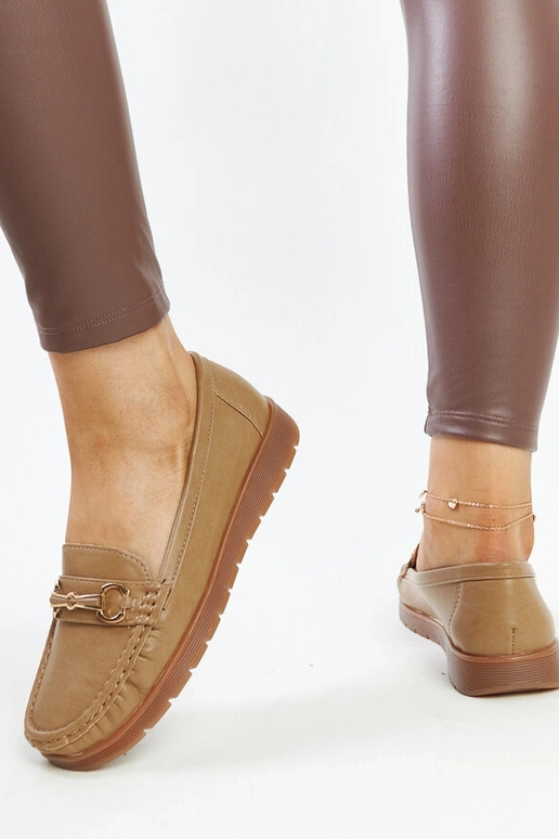 Mokasíny s prackou Anisah Dark Beige
