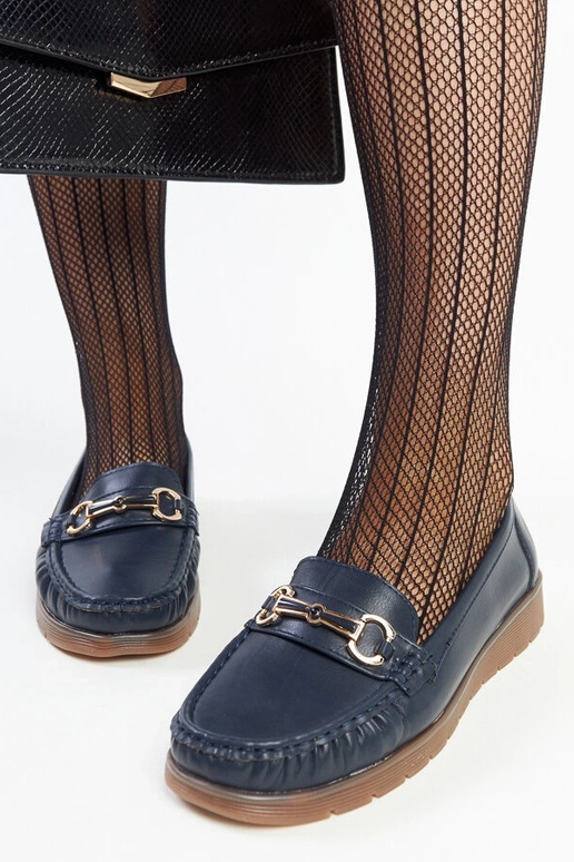 Námornícke modré mokasíny Anisah s...