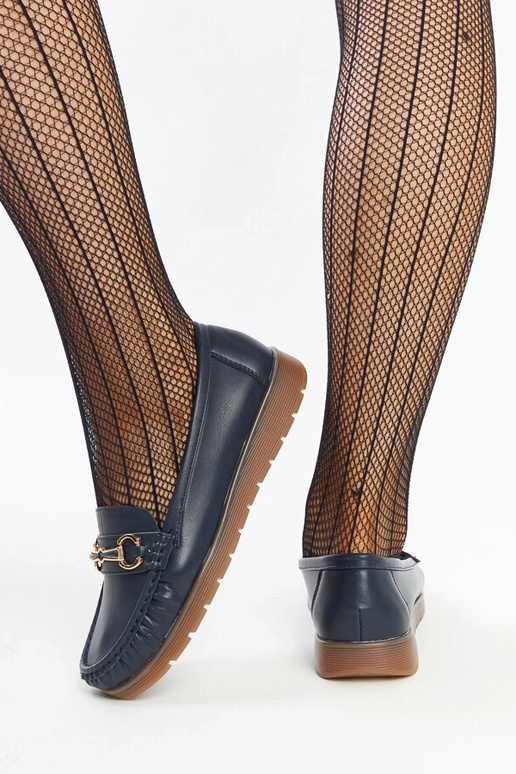 Námornícke modré mokasíny Anisah s...