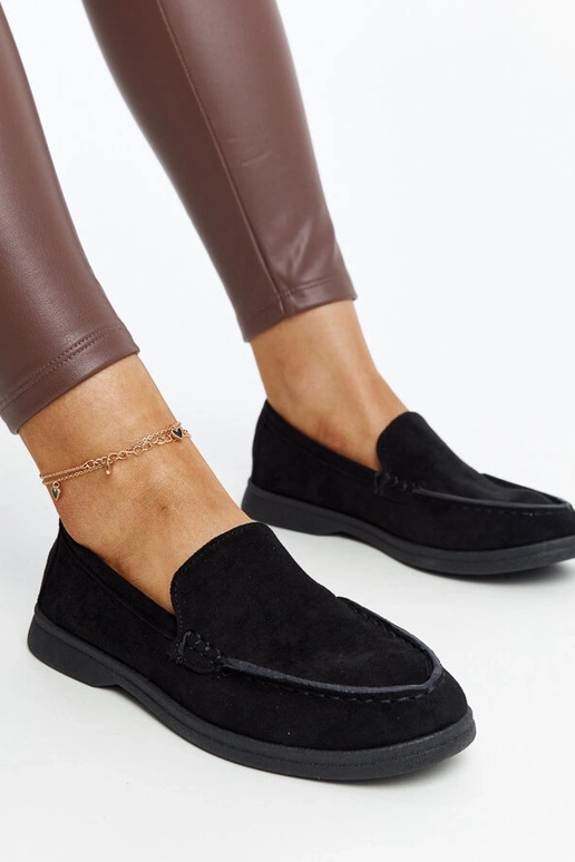 Čierne semišové topánky Rumay