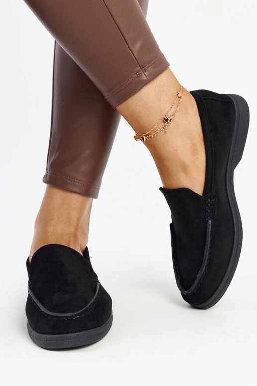 Čierne semišové topánky Rumay