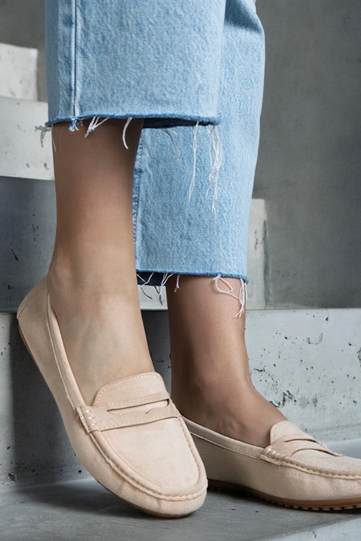 Pieskové mokasíny z umelej zamše...