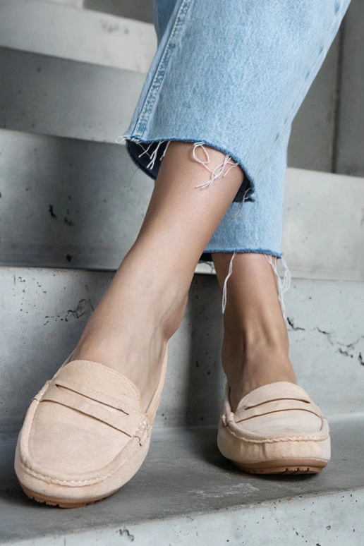 Pieskové mokasíny z umelej zamše...