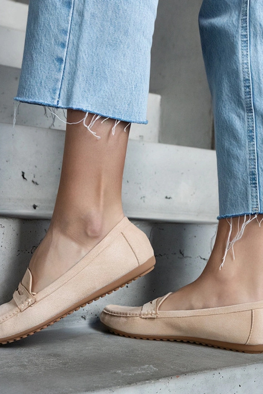 Pieskové mokasíny z umelej zamše...