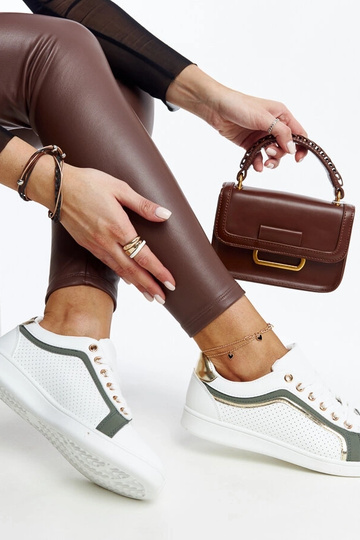 Bielo-zelené tenisky na...