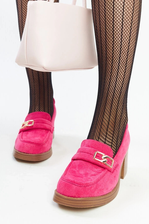 Tmavoružové lodičky Aludra s blokovým...