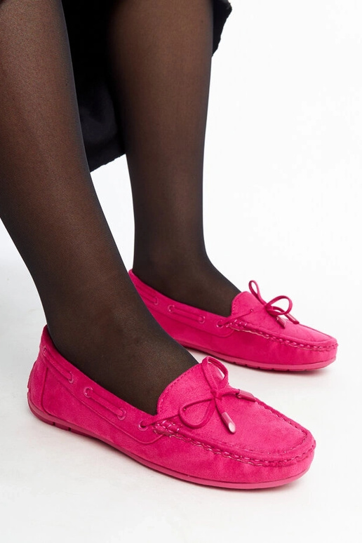 Tmavo ružové mokasíny s mašľou Hayam