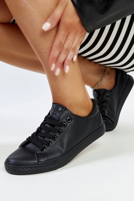 Čierne tenisky z ekokože Luz