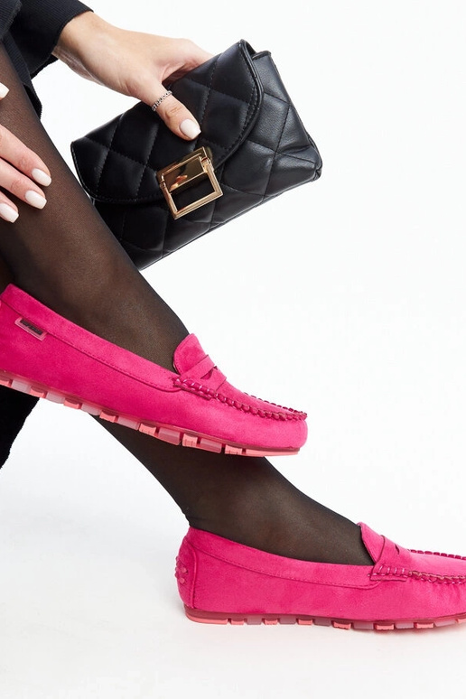Tmavoružové semišové mokasíny Nafisah