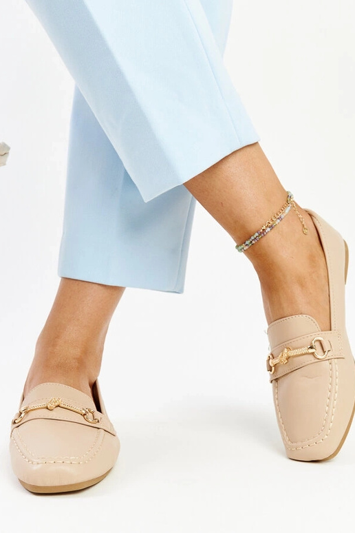 Béžové ozdobné mokasíny Docherty