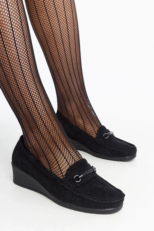 Čierne mokasíny na kline od Amel