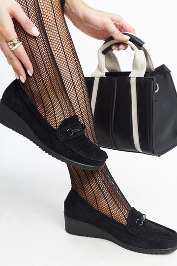 Čierne mokasíny na kline od... 2