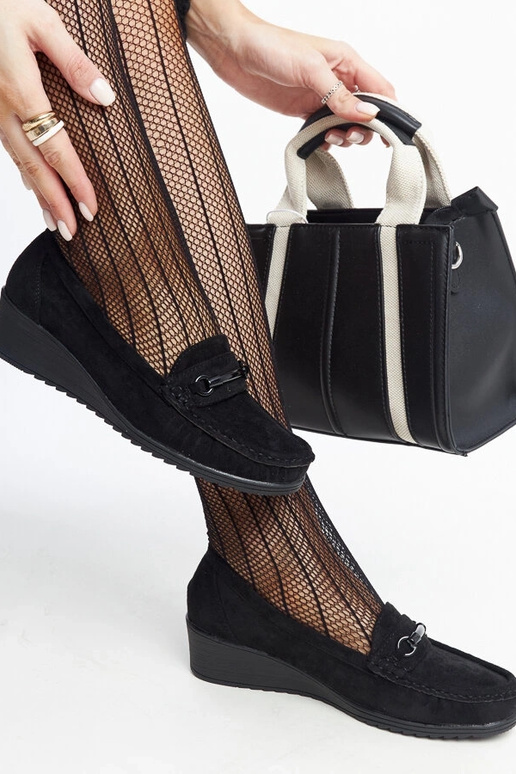 Čierne mokasíny na kline od Amel