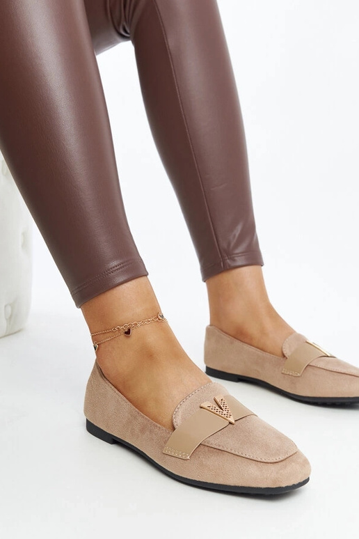 Hnedé mokasíny s ozdobou Namal