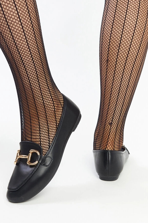 Čierne mokasíny s prackou Tanja