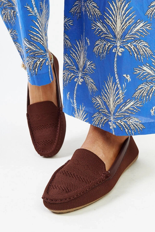 Hnedé látkové mokasíny Fiammetta