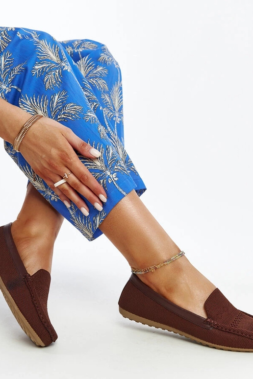 Hnedé látkové mokasíny Fiammetta