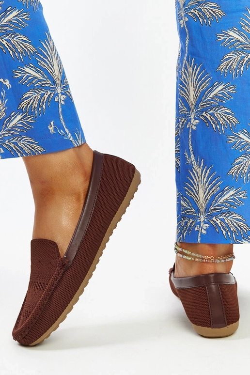 Hnedé látkové mokasíny Fiammetta