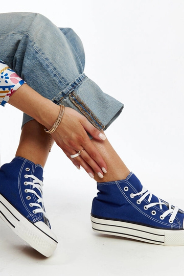 Modré vysoké tenisky s... 2