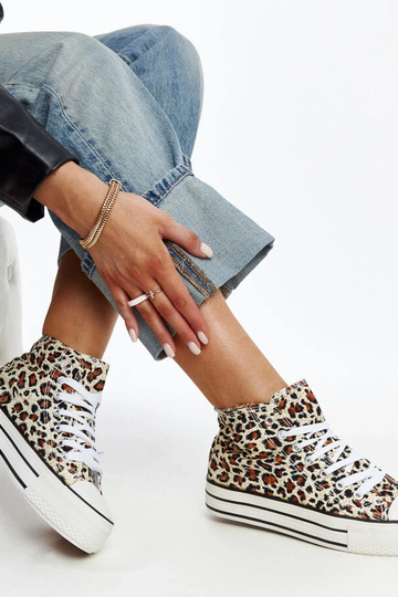 Vysoké tenisky s leopardím...