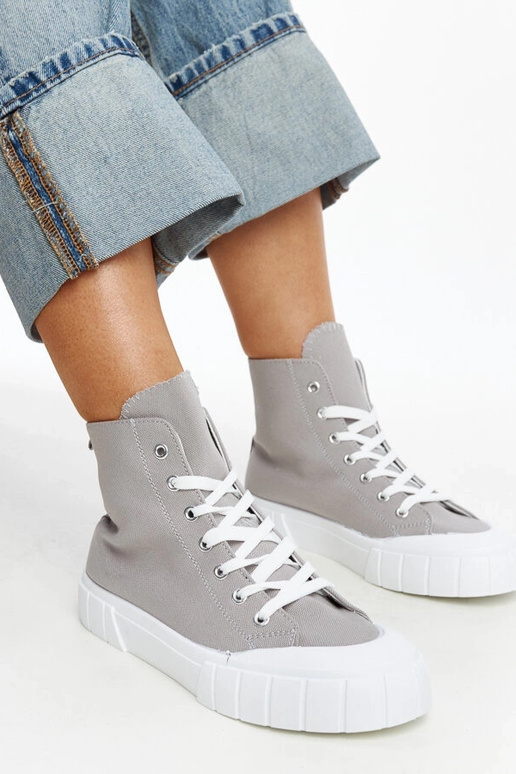 Sivé vysoké tenisky Vinka